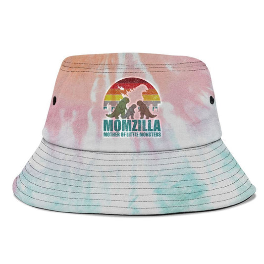 Momzilla Mother Of Little Monsters Bucket Hat, Mother's Day Bucker Hat, Tie Dye Bucket Hat, Women's Sun Hats