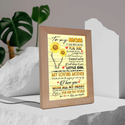 Mother'S Day To My Mom You Are My Sunshine Sunflower Frame Lamp, Mother's Day Night Light, Best Mom Ever, Gift For Mom