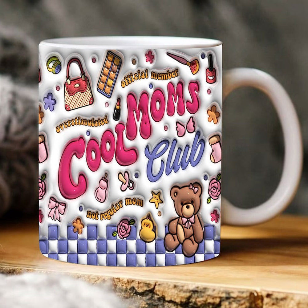 Mother's Day 3D Mug, 3D Cool Mom Club Inflated Mug, Mom 3D Inflated Mug, Gift For Mom
