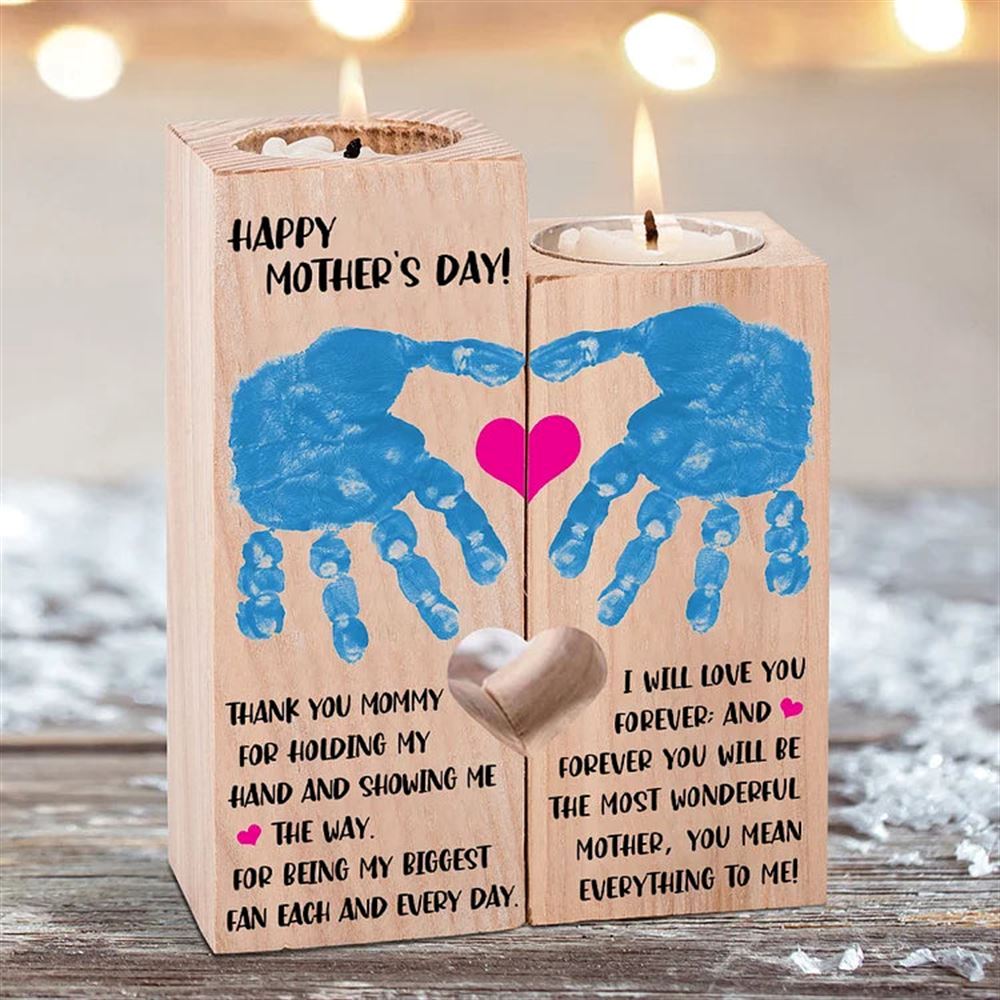 Mother's Day Candle Holders, Happy Mother'S Day, To My Mom Heart Candle Holders, I Will Love You Forever, Heart Candle Holder Gifts For Mom