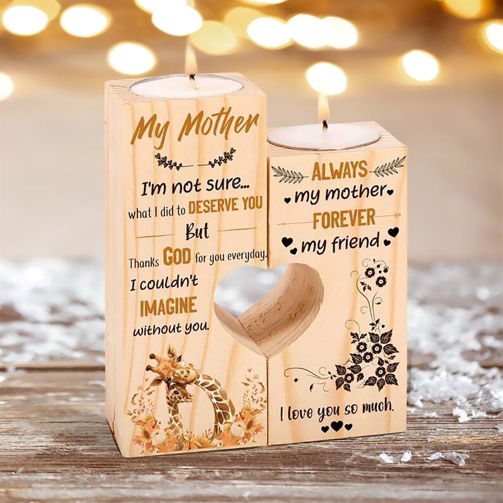 Mother's Day Candle Holders, I'M Not Sure What I Did To Deserve You But Thanks God For You Everyday Candle Holders