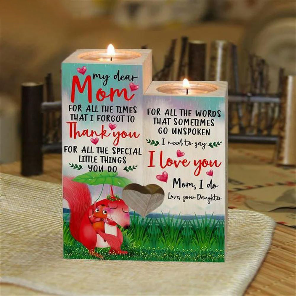 Mother's Day Candle Holders, I love you Love Mom Candle Holder