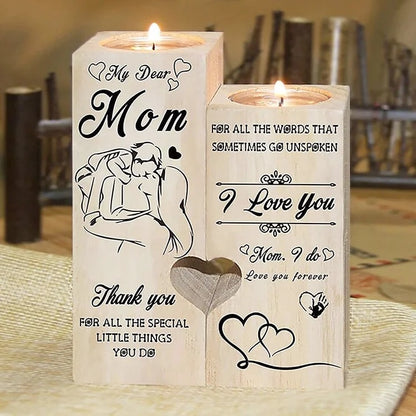 Mother's Day Candle Holders, My Dear Mom, I Do Love You Forever Candle Holder