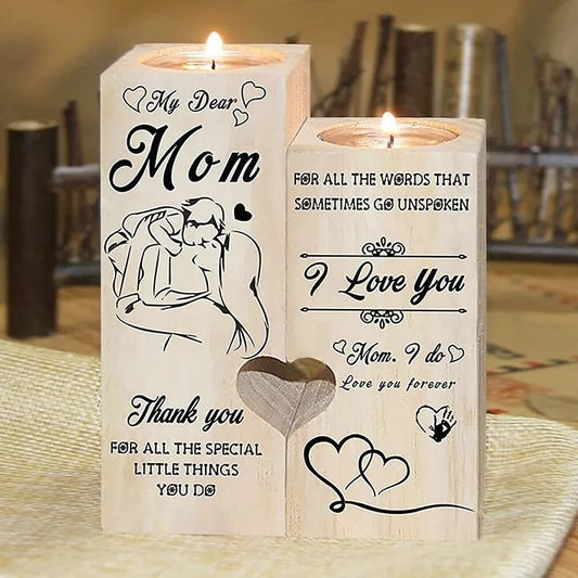 Mother's Day Candle Holders, My Dear Mom, I Do Love You Forever Candle Holder
