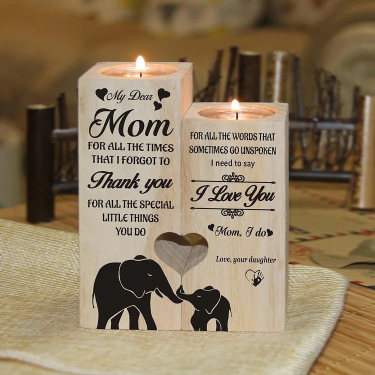 Mother's Day Candle Holders, To Mom Candle Holder From Daughter I Love You Pair Candle Holders