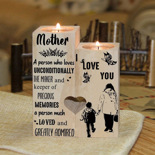 Mother's Day Candle Holders, To Mother, A Person Who Loves Unconditionally The Maker And Keeper Of Precious Heart Candle Holders