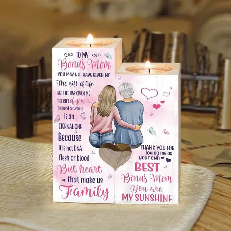 Mother's Day Candle Holders, To My Bonus Mom, You Are My Sunshine Candle Holder