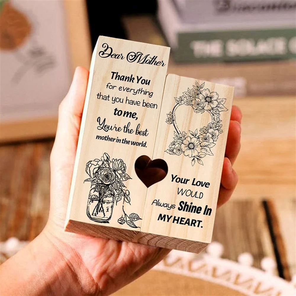 Mother's Day Candle Holders, To My Dear Mother Heart Candle Holders, You'Re The Best Mother In The World, Heart Candle Holder Gifts For Mom