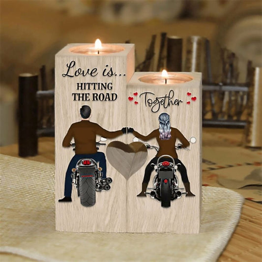 Mother's Day Candle Holders, To My Hunsbandwife, Love Is Hitting The Road Toghter Heart Candle HoldersMother's Day Candle Holders, To My Hunsbandwife, Love Is Hitting The Road Toghter Heart Candle Holders