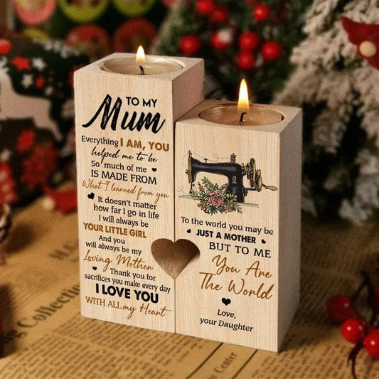 Mother's Day Candle Holders, To My Mom, Everything I Am, You Helped Me To Be Candle Holder
