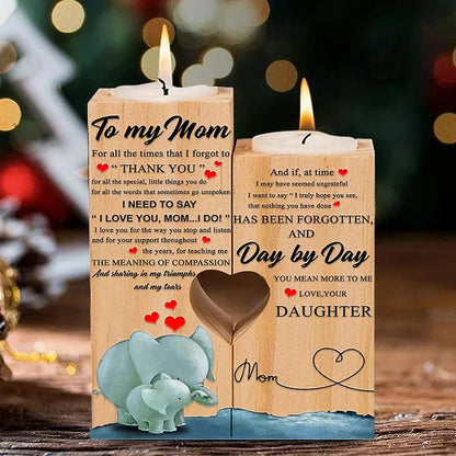 Mother's Day Candle Holders, To My Mom, For All The Times I Forgot To Thank You, Elephant Candle Holder