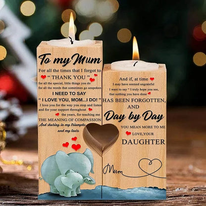 Mother's Day Candle Holders, To My Mom, For All The Times I Forgot To Thank You, Elephant Candle Holder