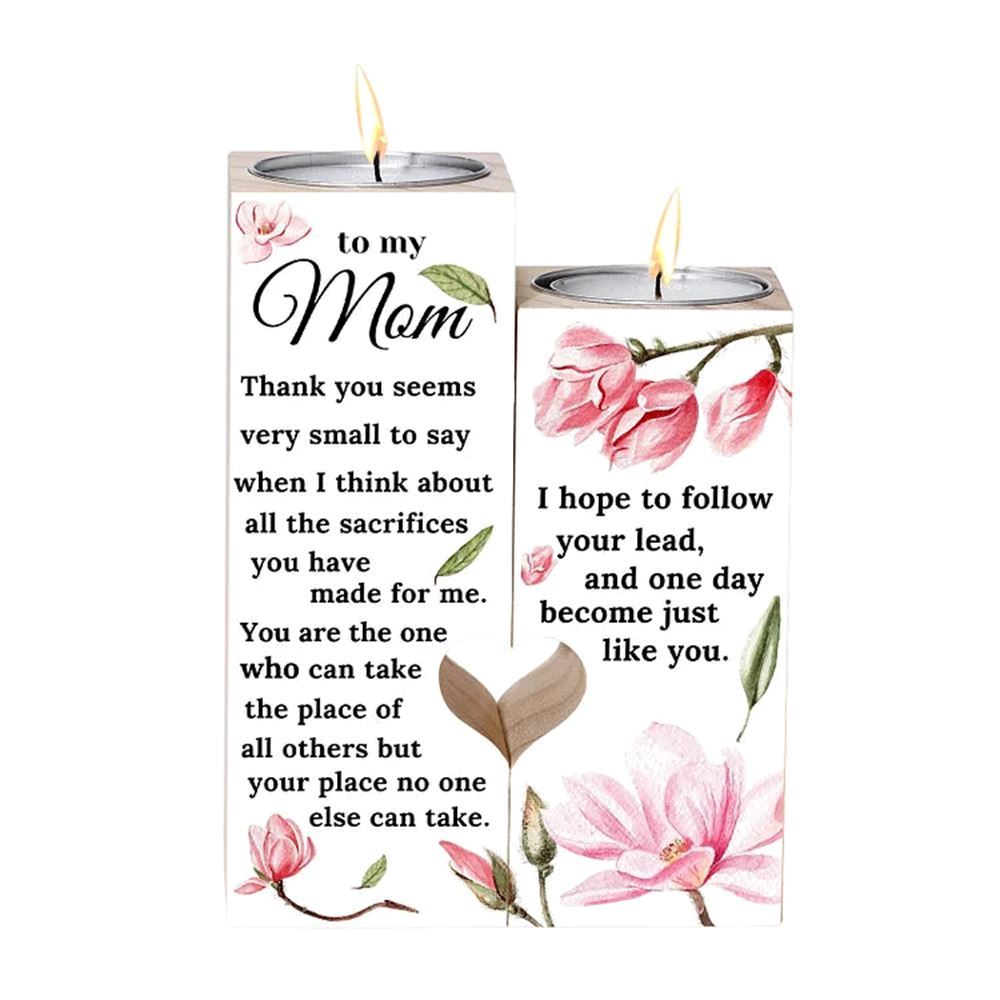 Mother's Day Candle Holders, To My Mom Heart Candle Holders, I Hope To Follow Your Lead, Heart Candle Holder Gifts For Mom