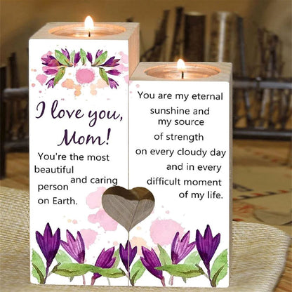 Mother's Day Candle Holders, To My Mom Heart Candle Holders, You Are My Eternal Sunshine, Heart Candle Holder Gifts For Mom