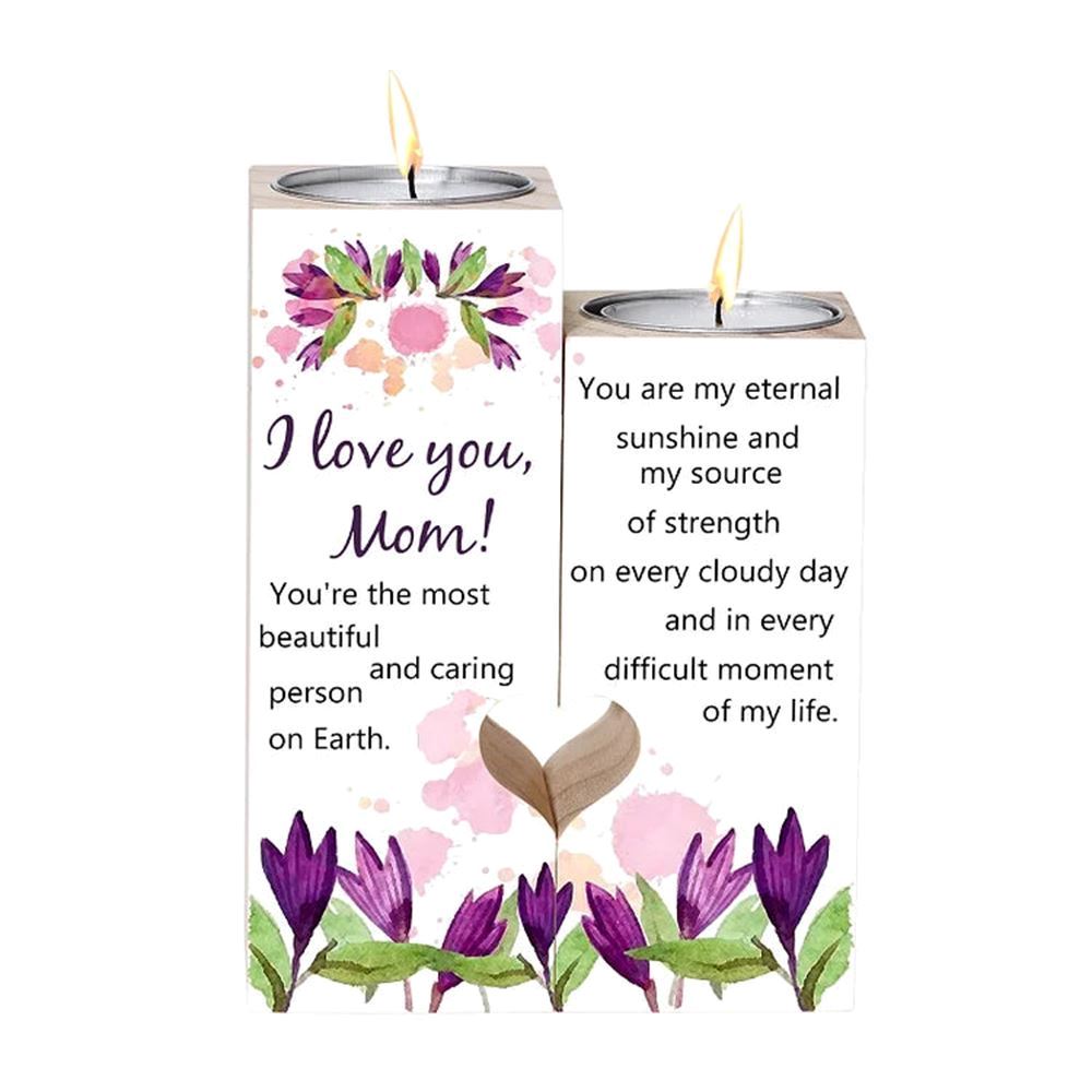 Mother's Day Candle Holders, To My Mom Heart Candle Holders, You Are My Eternal Sunshine, Heart Candle Holder Gifts For Mom