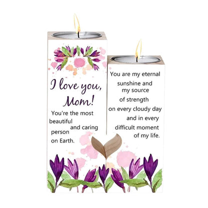 Mother's Day Candle Holders, To My Mom Heart Candle Holders, You Are My Eternal Sunshine, Heart Candle Holder Gifts For Mom