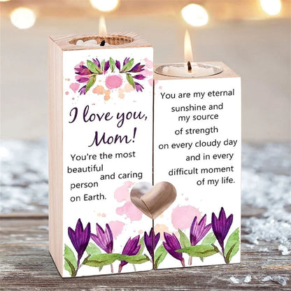 Mother's Day Candle Holders, To My Mom Heart Candle Holders, You Are My Eternal Sunshine, Heart Candle Holder Gifts For Mom