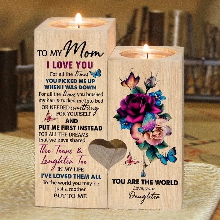 Mother's Day Candle Holders, To My Mom, I Love You For All The Times Candle Holder