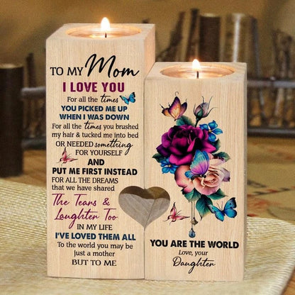 Mother's Day Candle Holders, To My Mom, I Love You For All The Times Candle Holder