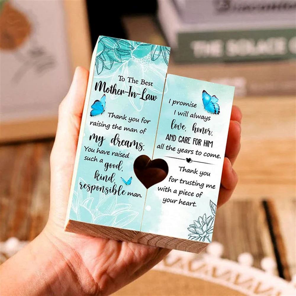 Mother's Day Candle Holders, To My Mother, In, Law Butterfly Heart Candle Holders, Thank You For Raising The Man Of My Dreams Heart Candle Holders