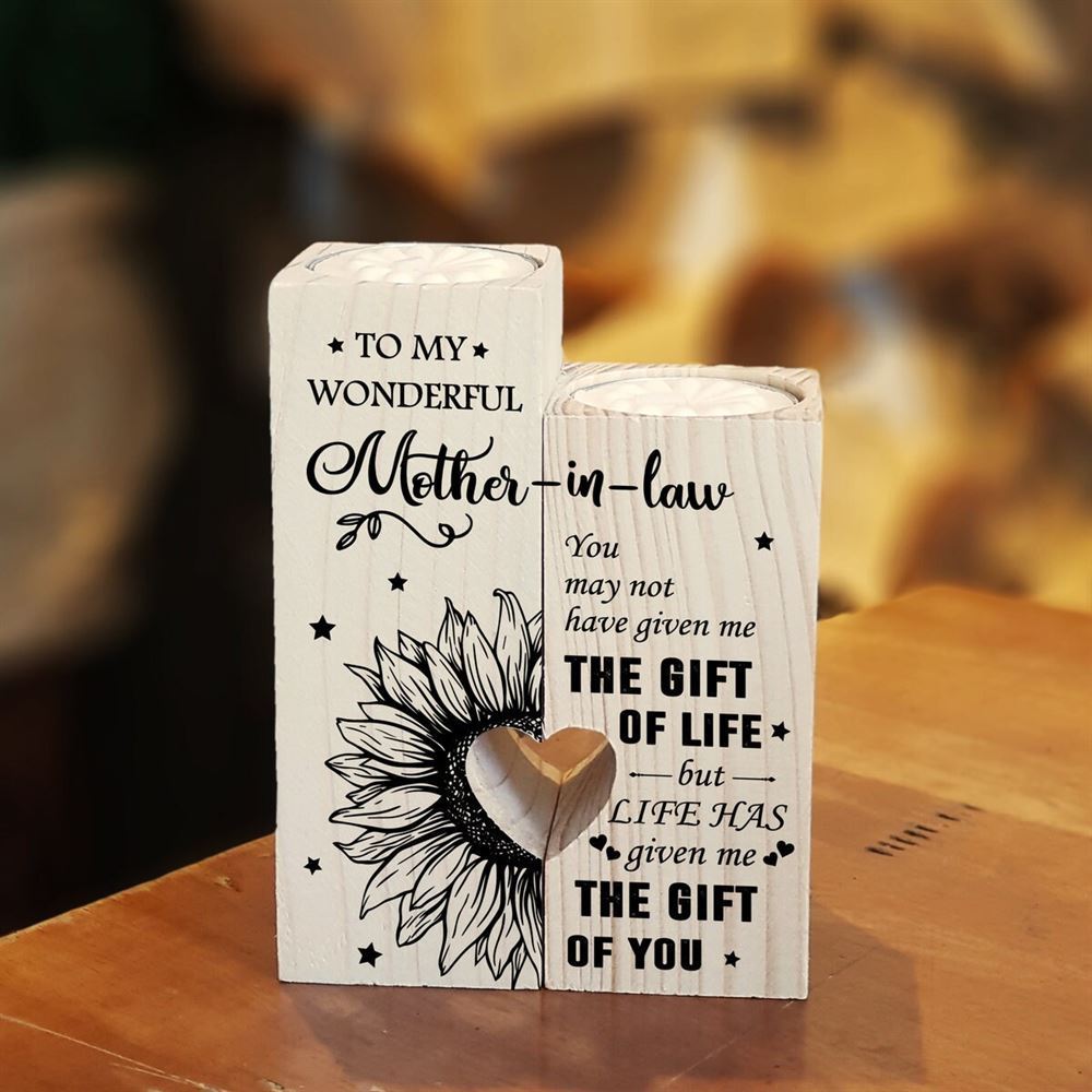Mother's Day Candle Holders, To My Mother In Law, You May Not Have Given Me The Gift Of Life But Life Has Given Me The Gift Of You