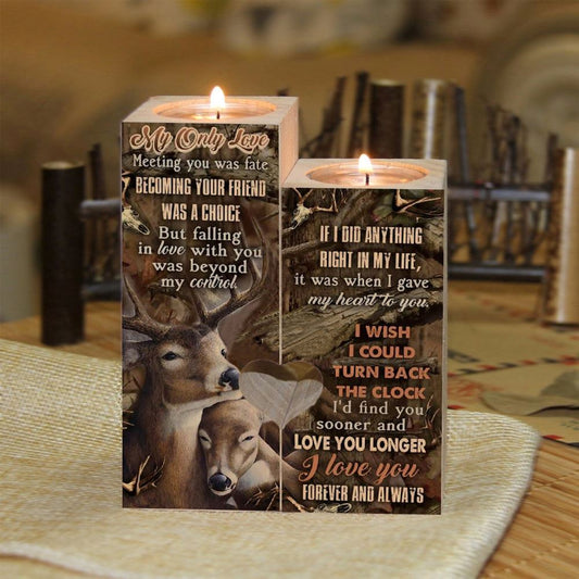 Mother's Day Candle Holders, To Your Lover, I Wish I Could Turn Back The Clock I'D Find You Sooner And Love You Longer Heart Candle Holders