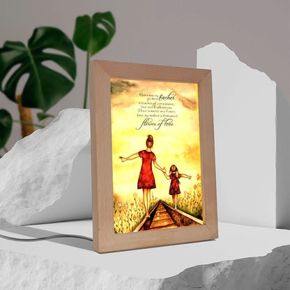 Mother's Day Frame Lamp Mama Was My Greatest Teacher Daughter To Mother Frame Lamp, Mother's Day Night Light, Best Mom Ever, Gift For Mom