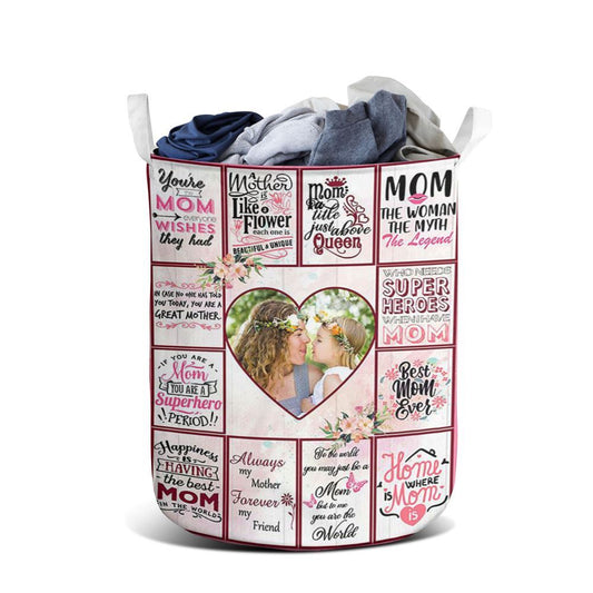 Mother's Day Laundry Basket, Custom I Love You Mom Laundry Basket, Mother's Day Gift, Storage Basket For Mom