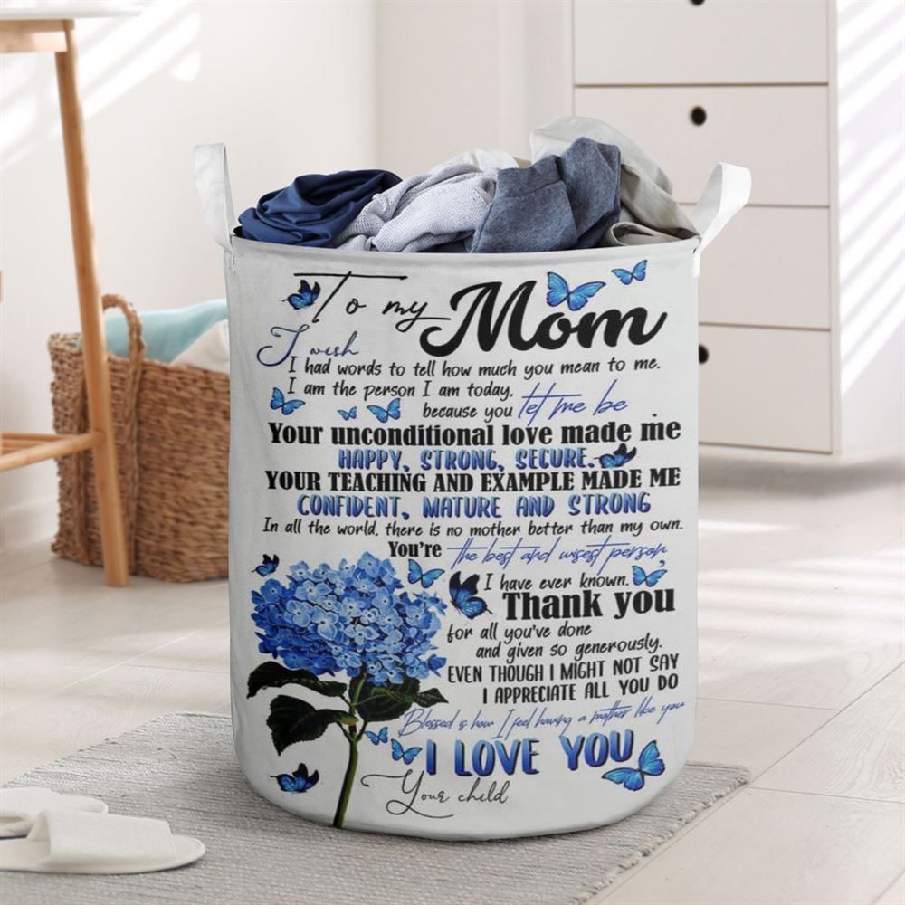 Mother's Day Laundry Basket, Custom Laundry Basket Prints Mother's Day Gifts Family, Mother's Day Gift, Storage Basket For Mom