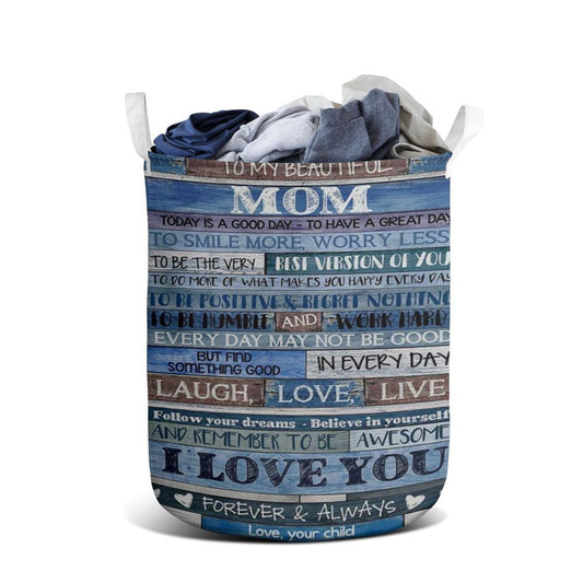 Mother's Day Laundry Basket, Custom Laundry Basket Prints Mother's Day Laundry Basket, Mother's Day Gift, Storage Basket For Mom