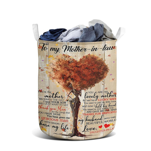 Mother's Day Laundry Basket, Daughter-In-Law To Mother-In-Law Laundry Basket, Mother's Day Gift, Storage Basket For Mom