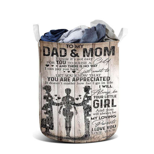 Mother's Day Laundry Basket, Daughter To Mom And Dad, Mother's Day Gift, Storage Basket For Mom