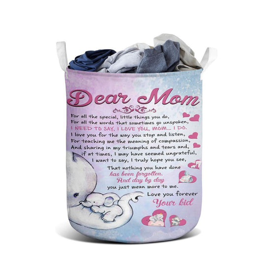 Mother's Day Laundry Basket, For All The Special Elephant Laundry Basket, Mother's Day Gift, Storage Basket For Mom