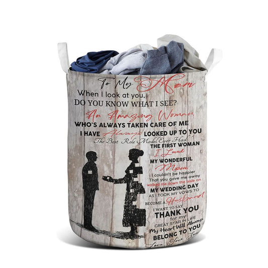 Mother's Day Laundry Basket, Gift For Mom - From Love Your Son Vertical Laundry Basket, Mother's Day Gift, Storage Basket For Mom