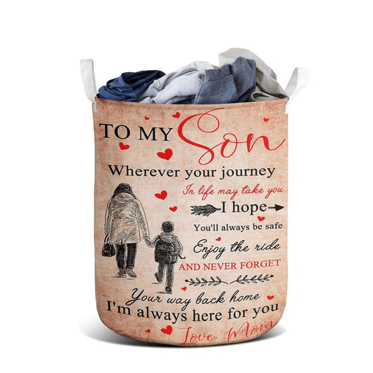 Mother's Day Laundry Basket, Gift For Son - From Love Your Mom Vertical Laundry Basket, Mother's Day Gift, Storage Basket For Mom