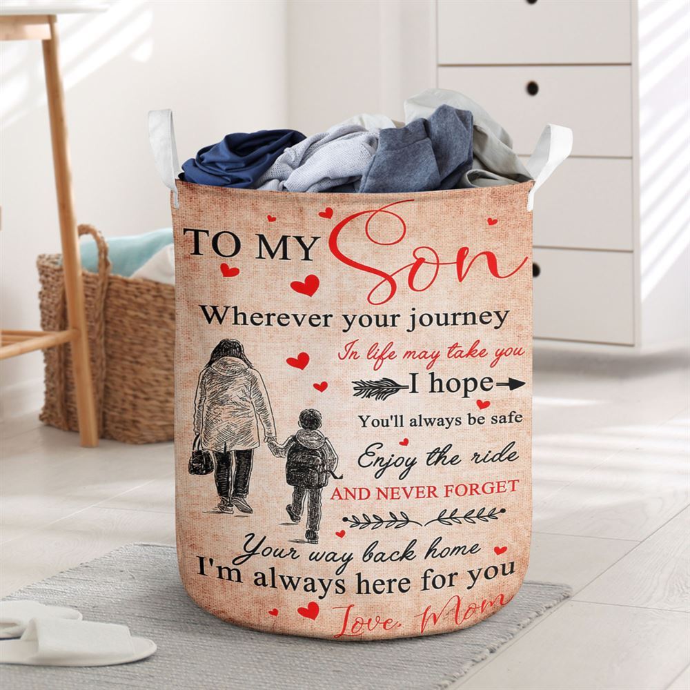 Mother's Day Laundry Basket, Gift For Son - From Love Your Mom Vertical Laundry Basket, Mother's Day Gift, Storage Basket For Mom