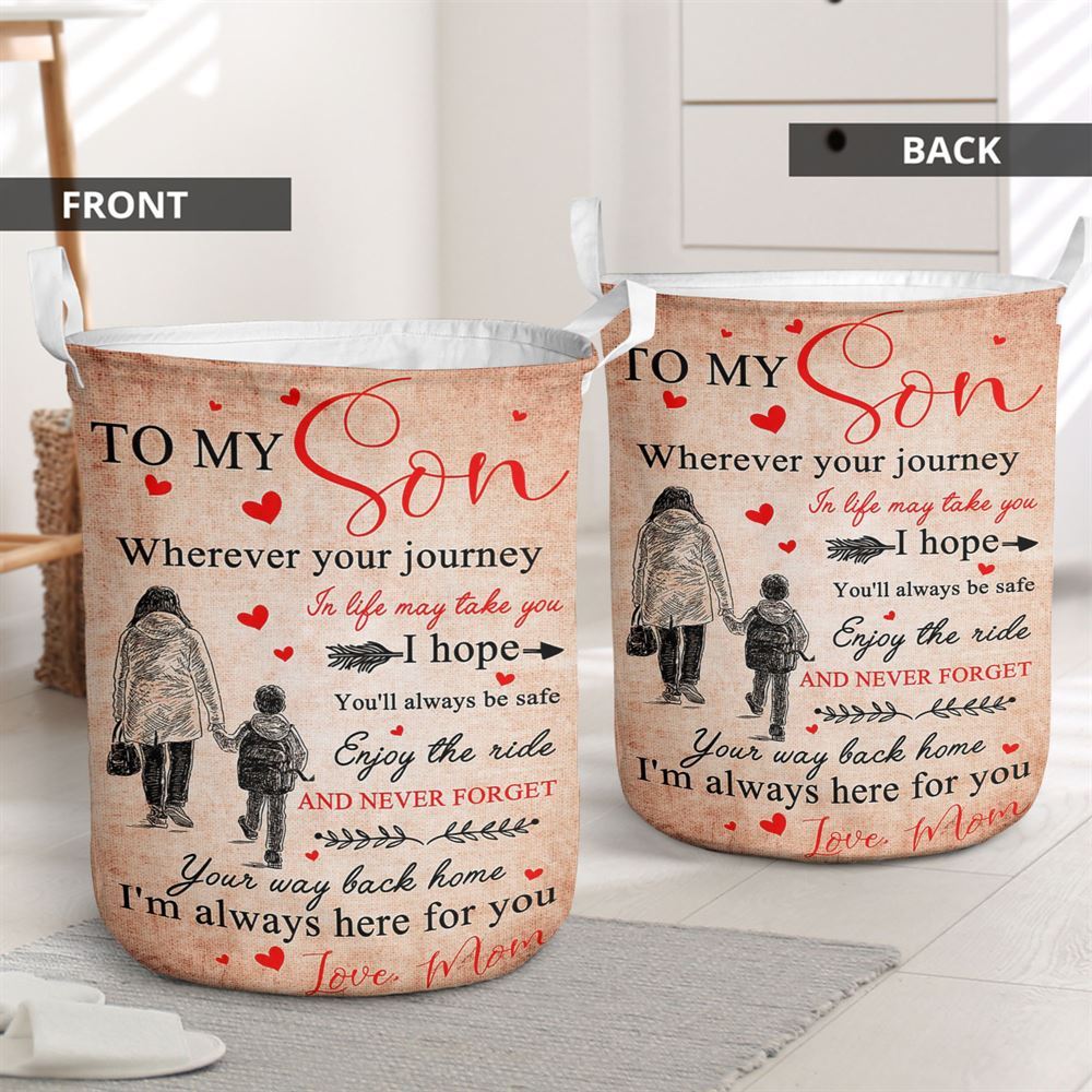 Mother's Day Laundry Basket, Gift For Son - From Love Your Mom Vertical Laundry Basket, Mother's Day Gift, Storage Basket For Mom