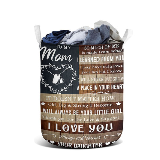 Mother's Day Laundry Basket, Gift Proud Veteran Mom To My Mom Laundry Basket Vintage, Mother's Day Gift, Storage Basket For Mom
