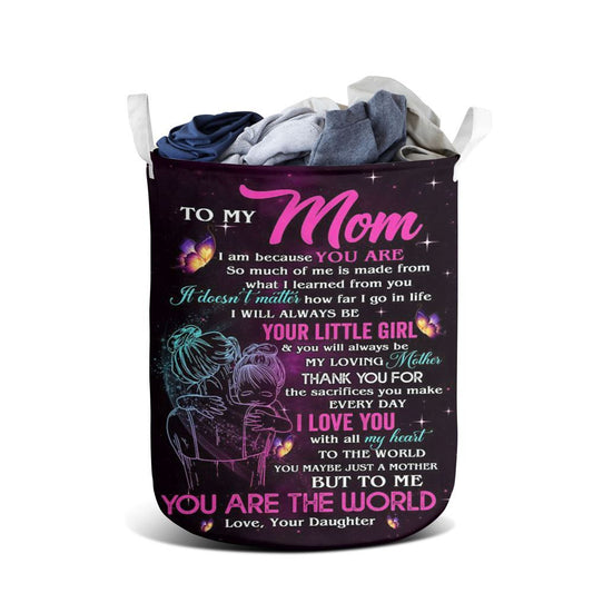 Mother's Day Laundry Basket, I Am Because You Are Laundry Basket, Mother's Day Gift, Storage Basket For Mom