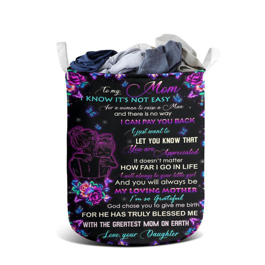Mother's Day Laundry Basket, I Can Pay You Back Laundry Basket, Mother's Day Gift, Storage Basket For Mom