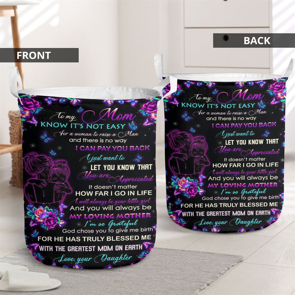 Mother's Day Laundry Basket, I Can Pay You Back Laundry Basket, Mother's Day Gift, Storage Basket For Mom