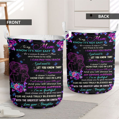 Mother's Day Laundry Basket, I Can Pay You Back Laundry Basket, Mother's Day Gift, Storage Basket For Mom