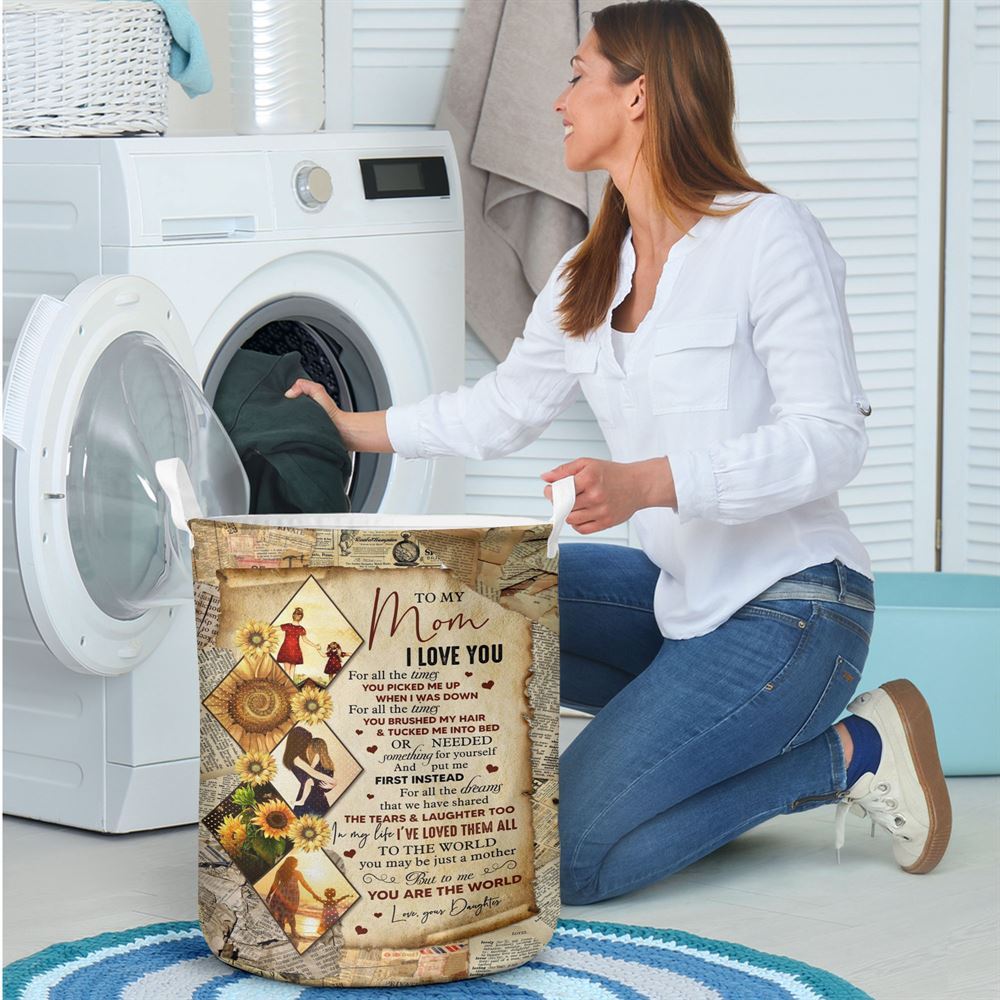 Mother's Day Laundry Basket, I Love You For All The Times Daughter To Mom Laundry Basket, Mother's Day Gift, Storage Basket For Mom