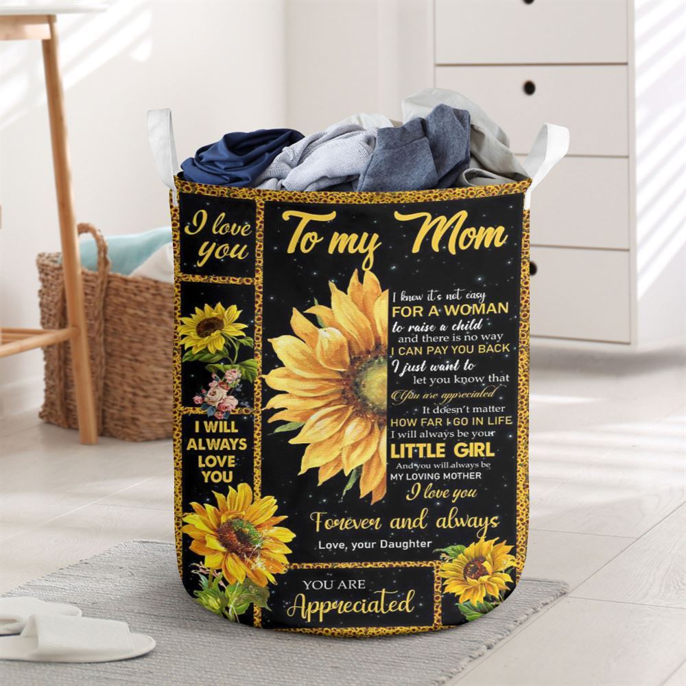 Mother's Day Laundry Basket, I Love You Forever And Always Laundry Basket, Mother's Day Gift, Storage Basket For Mom