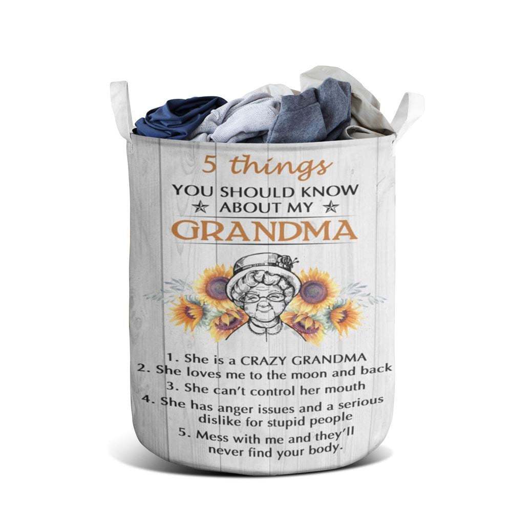 Mother's Day Laundry Basket, Inspirational Paper Laundry Basket To My Grandma, Mother's Day Gift, Storage Basket For Mom