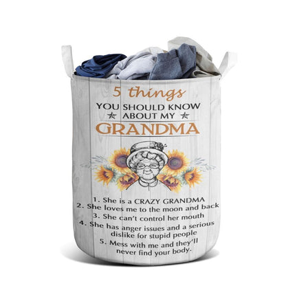 Mother's Day Laundry Basket, Inspirational Paper Laundry Basket To My Grandma, Mother's Day Gift, Storage Basket For Mom