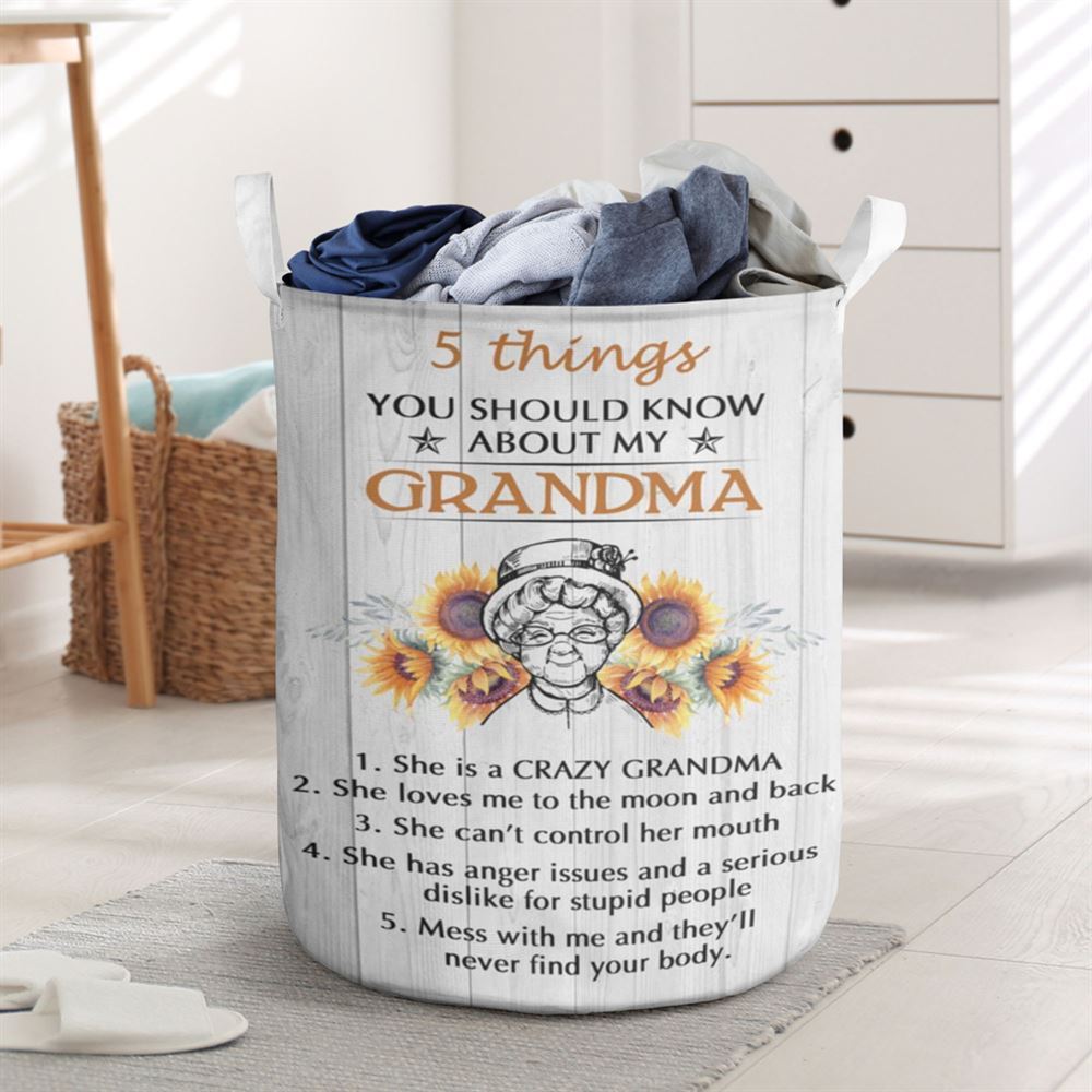 Mother's Day Laundry Basket, Inspirational Paper Laundry Basket To My Grandma, Mother's Day Gift, Storage Basket For Mom