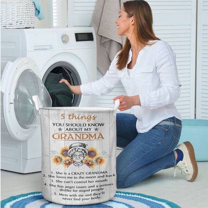 Mother's Day Laundry Basket, Inspirational Paper Laundry Basket To My Grandma, Mother's Day Gift, Storage Basket For Mom
