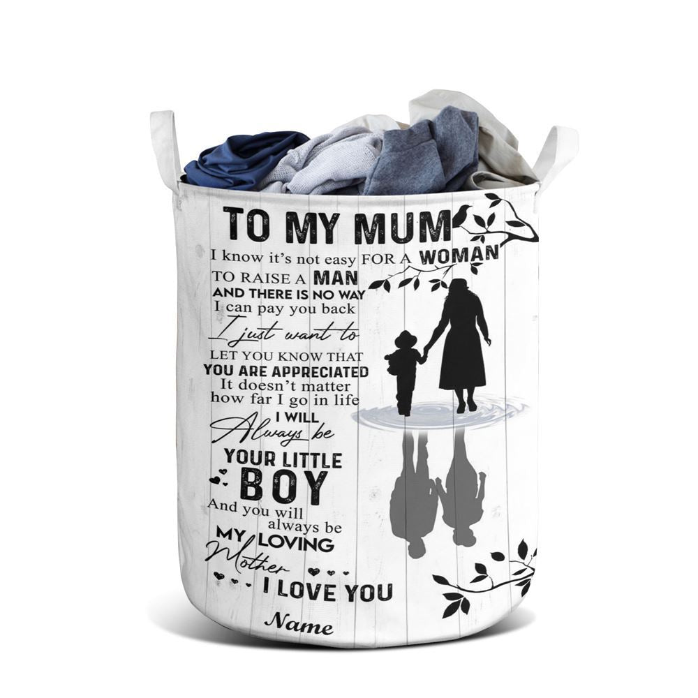 Mother's Day Laundry Basket, It Not Easy From Son Laundry Basket, Mother's Day Gift, Storage Basket For Mom