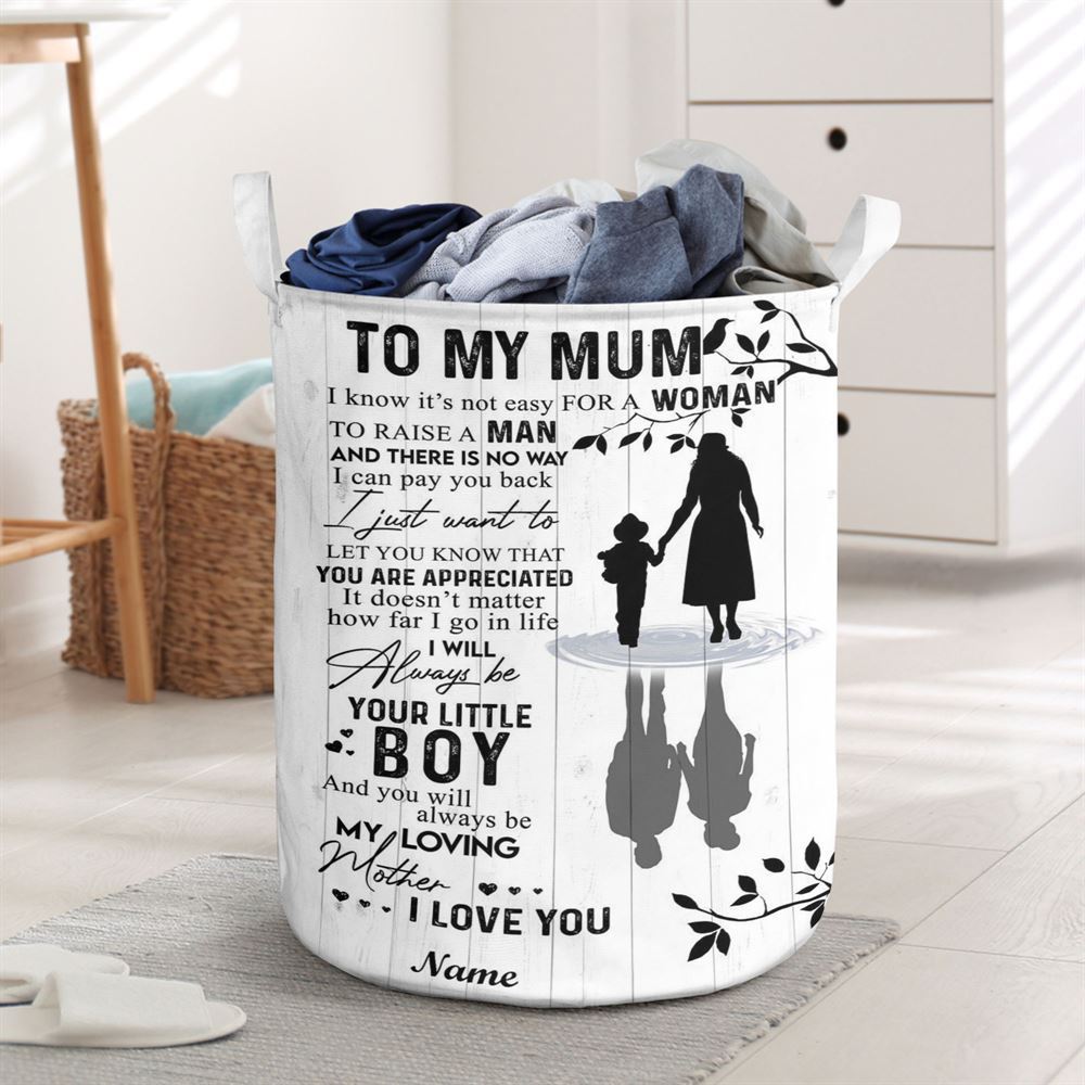 Mother's Day Laundry Basket, It Not Easy From Son Laundry Basket, Mother's Day Gift, Storage Basket For Mom